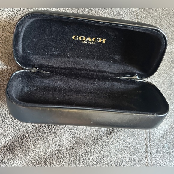 COACH Black Hard Shelled Case Glasses Sunglasses Embossed - Picture 5 of 8